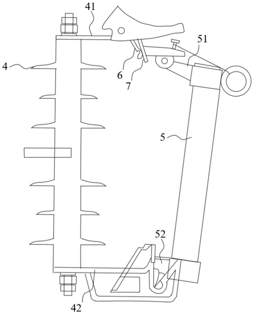 一种跌落式熔断器连接结构及跌落式熔断器的制作方法