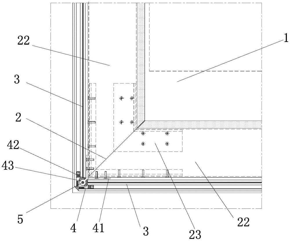 转角幕墙无立柱连接结构的制作方法
