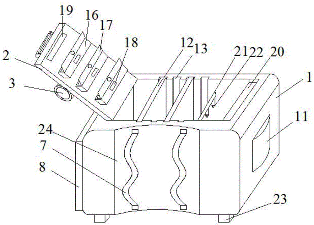 一种便于野外垂钓用多功能工具箱的制作方法