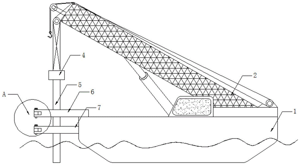 一种带有导向架的浮吊打桩船的制作方法