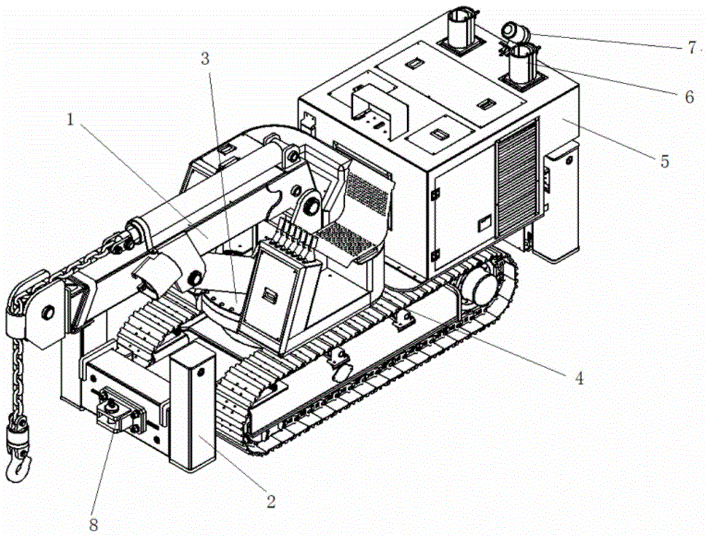 一种煤矿用履带式起重机的制作方法