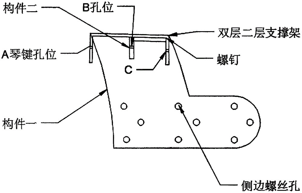 双层拇指琴结构的制作方法