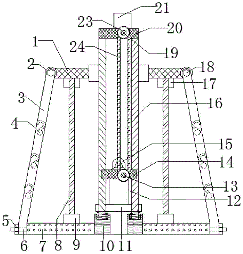 一种建筑施工用升降一体的脚手架的制作方法