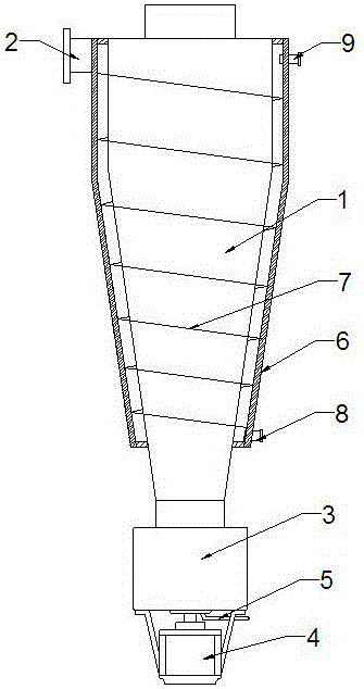 一种新型流化床锅炉用旋风分离器的制作方法