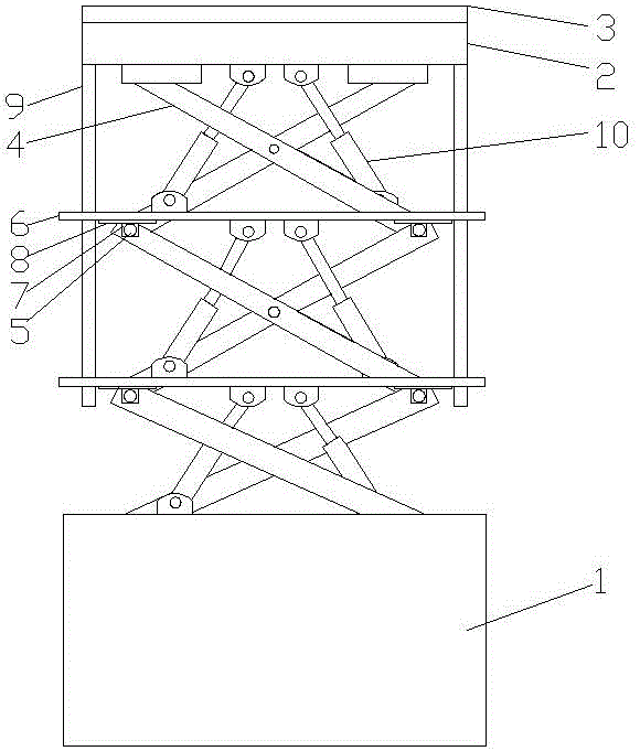 一种减震缓冲剪叉式升降台的制作方法