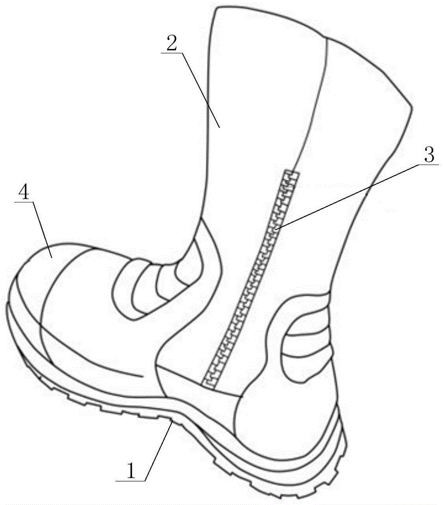 消防低温深冷防护靴的制作方法