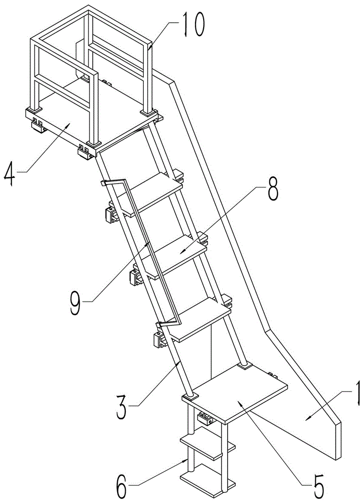 一种混凝土搅拌运输车可拆卸式爬梯的制作方法