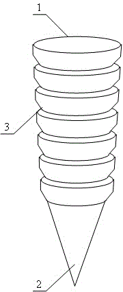 一种固定孔销的圆倒尖的制作方法