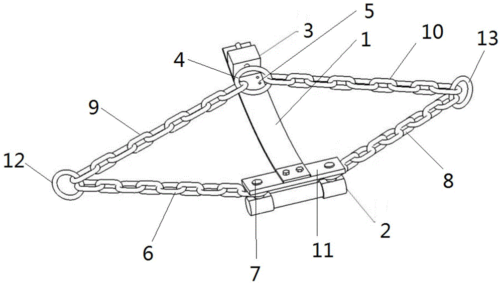 一种半刚性碰撞台车牵引挂链的制作方法