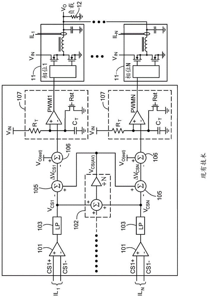用于多相恒定导通时间降压转换器中的相位电流平衡的方法和装置与流程