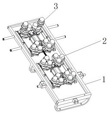 一种背部按摩机芯组件的按摩头组件的制作方法