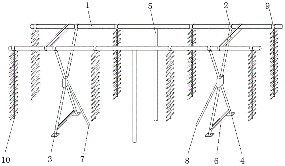 玉米棒立体串晒设备的制作方法