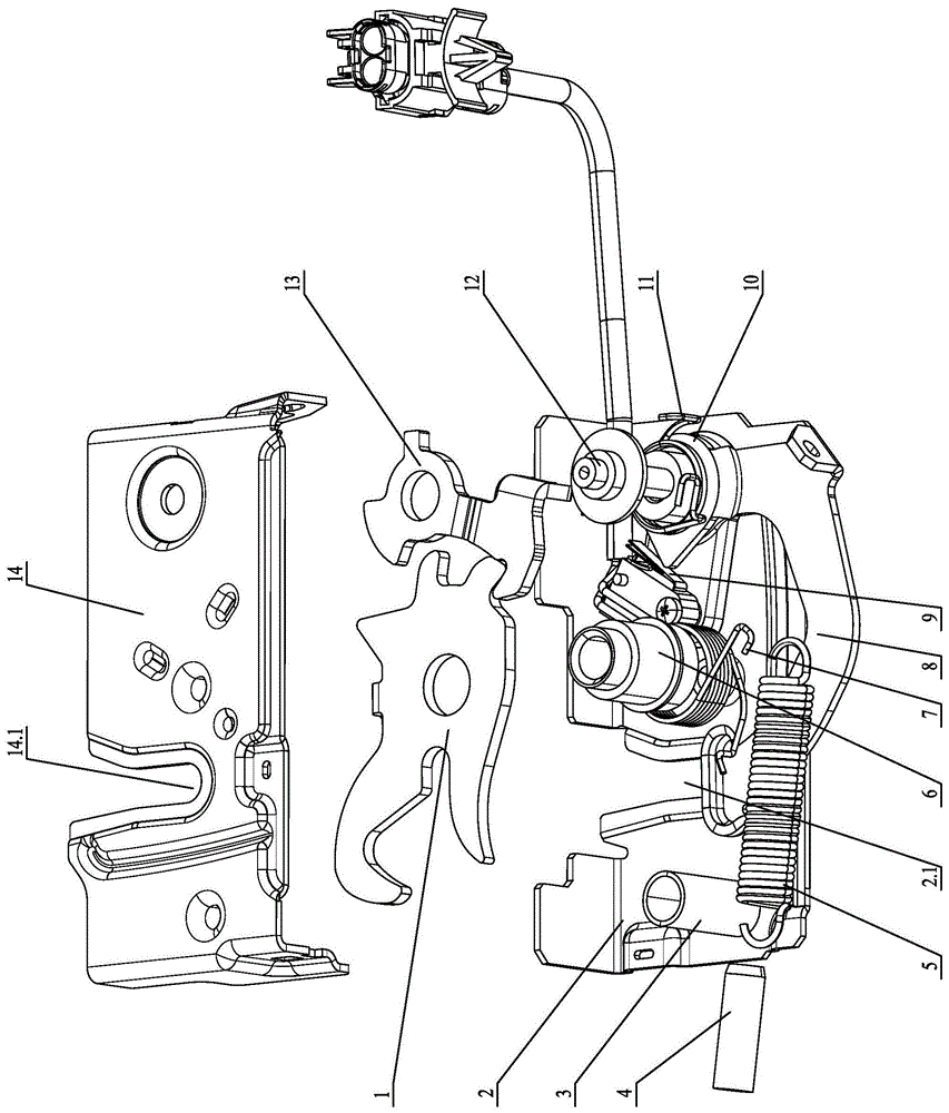 双拉机盖锁体的制作方法