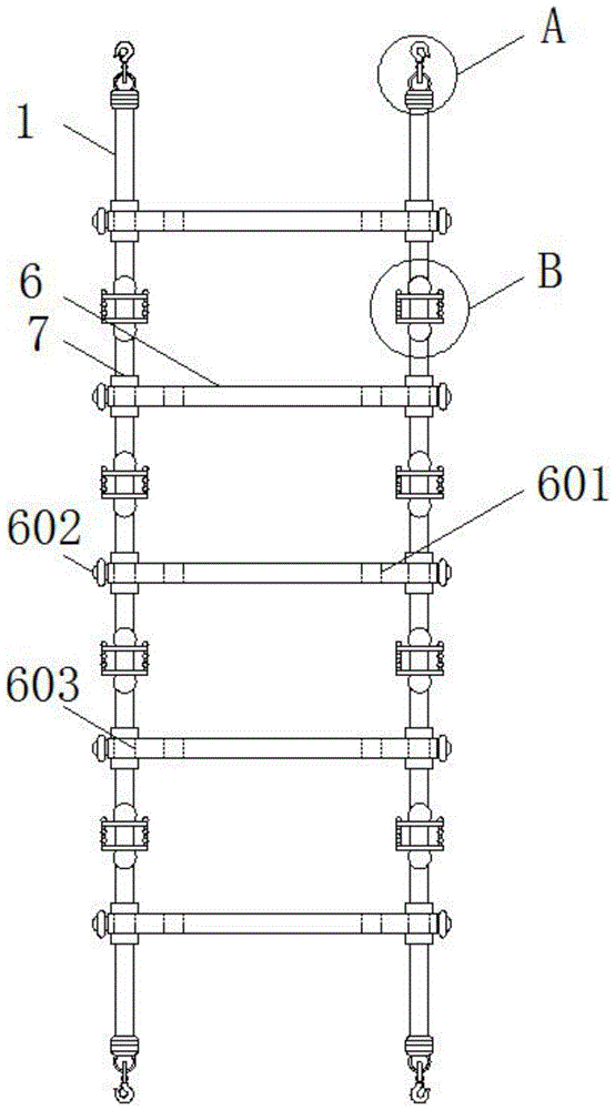 一种便于调节长度的电力工程用绳梯的制作方法