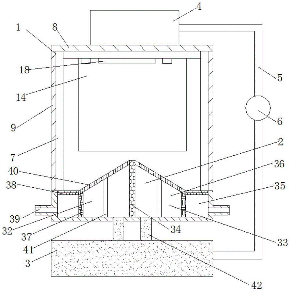 盖板固定于框架后侧;柜体内设有喷涂区,水帘区,通风区,喷涂区与通风区