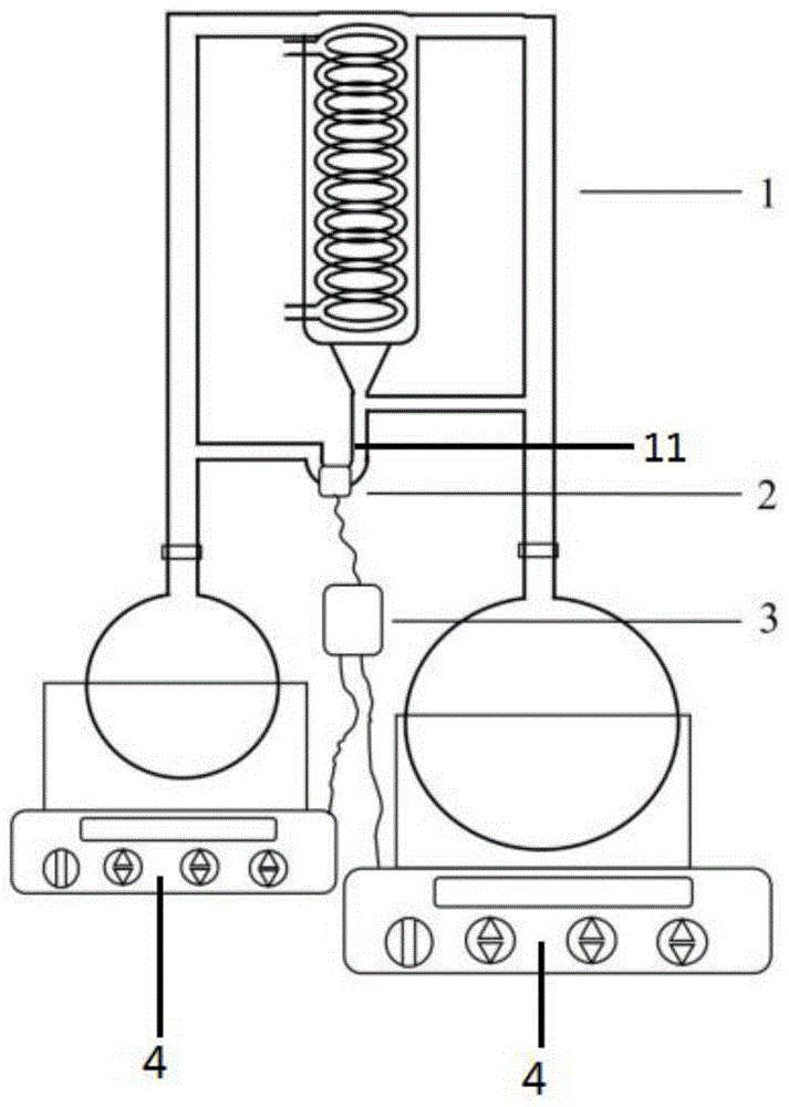 一种可自动停止的同时蒸馏萃取装置及其萃取沉香香气成分的方法与流程