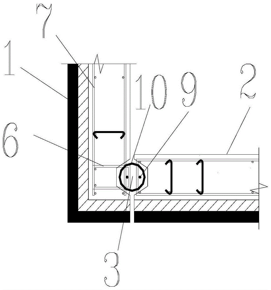 两个垂直预制墙板的竖向缝连接结构的制作方法