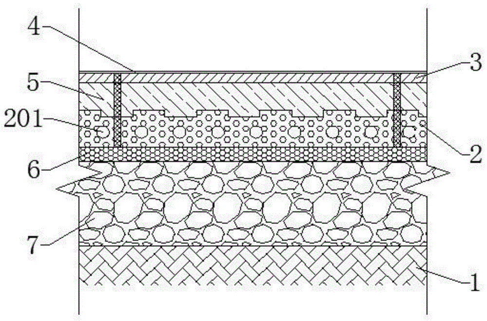 一种透水陶瓷颗粒发光路面结构的制作方法