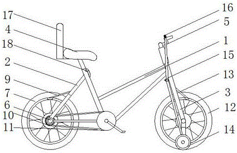 一种供初学者骑行的自行车的制作方法