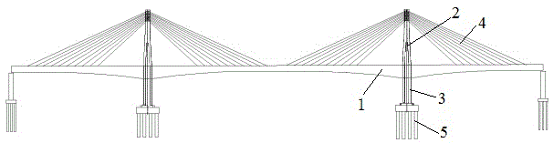 一种四线铁路中穿矮塔斜拉桥的制作方法