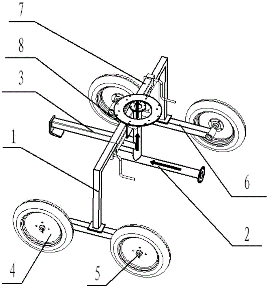 一种卷盘式喷灌机用宽度可调的喷头车的制作方法