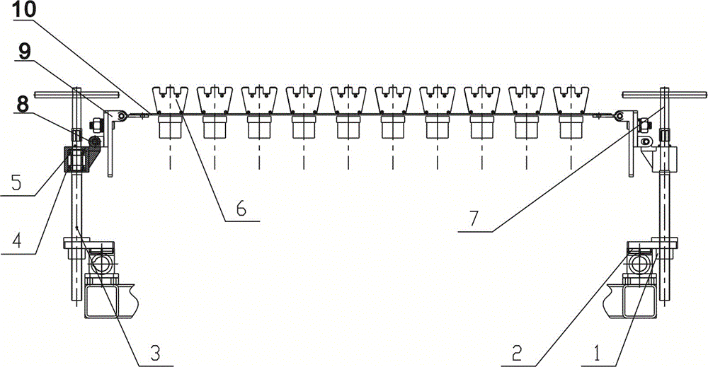 一种双曲钢化系统中风栅的调节结构的制作方法