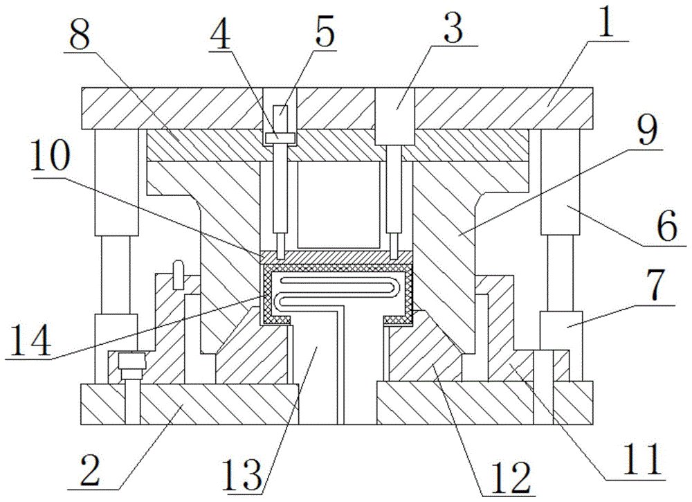 一种带冷却结构的铸造模具的制作方法