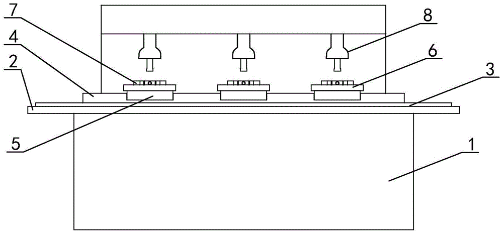 铣玻璃模具哈夫面用加工中心工作台的制作方法