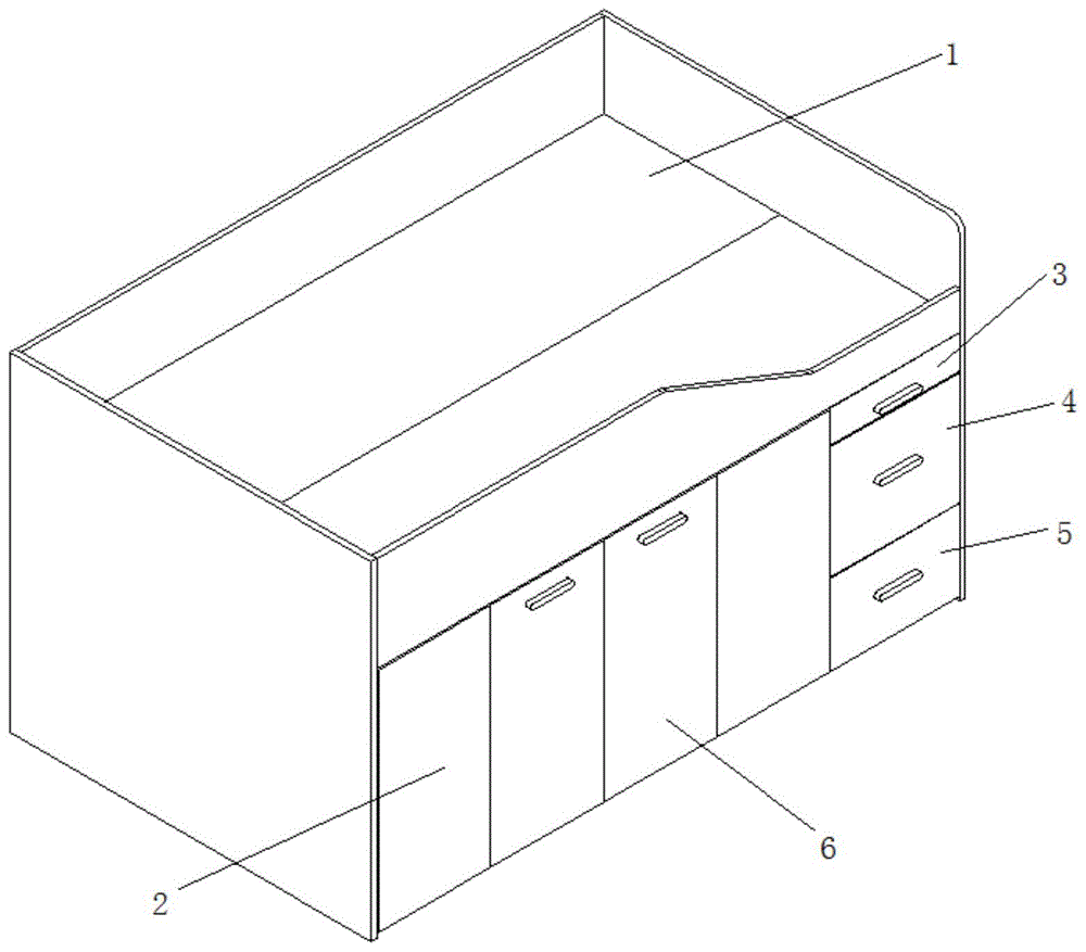 一种青少年用半高床柜的制作方法