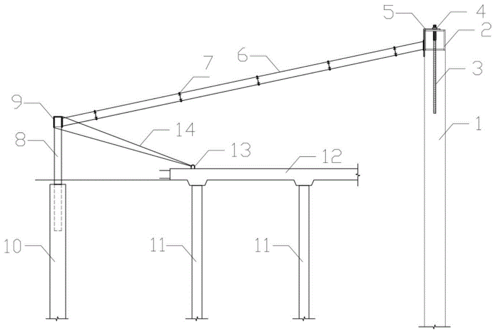 一种装配式高支座反拉型钢斜撑机构及体系的制作方法
