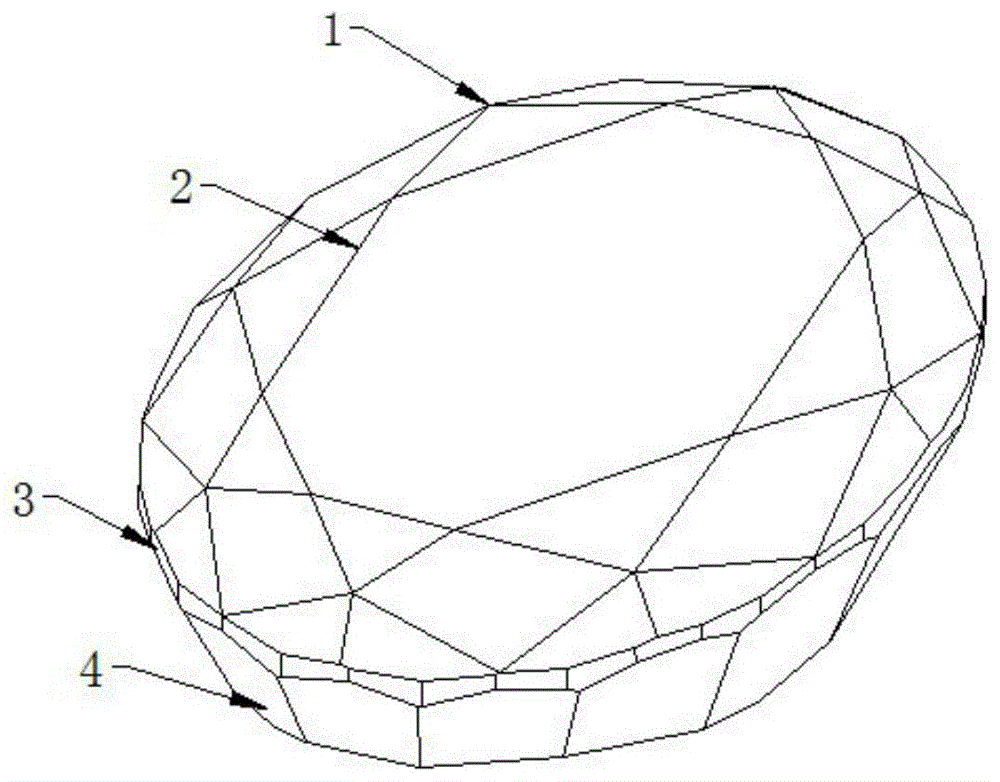 一种椭圆结构宝石的制作方法