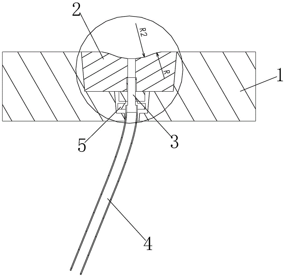 一种带凹型降面吹气结构的焊接胎模的制作方法