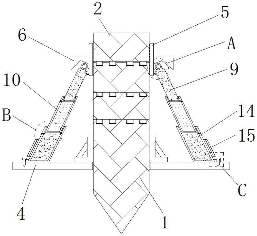 一种带有稳固安装支架的基桩的制作方法