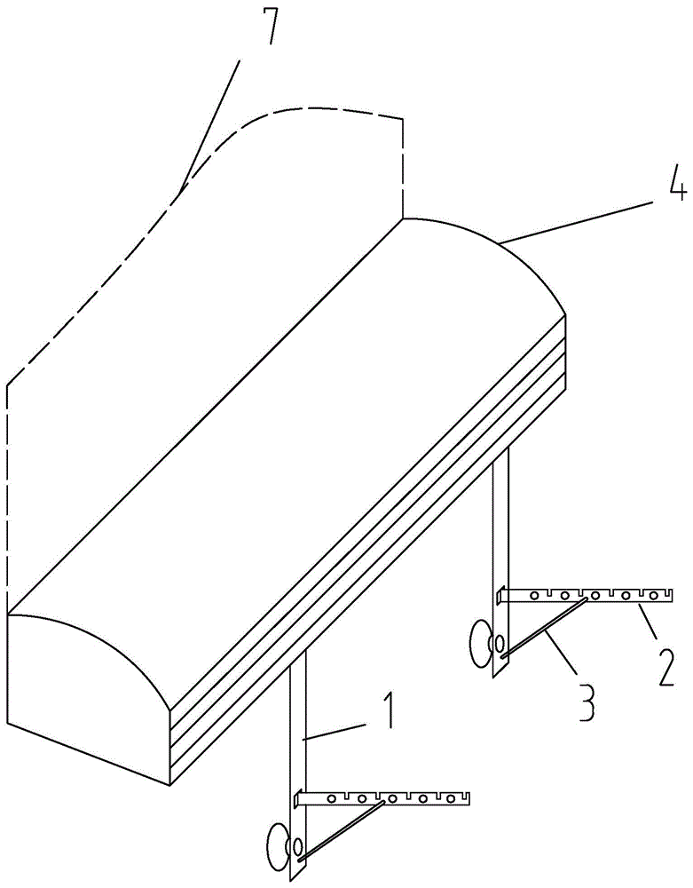 空调用组合式晾衣架的制作方法