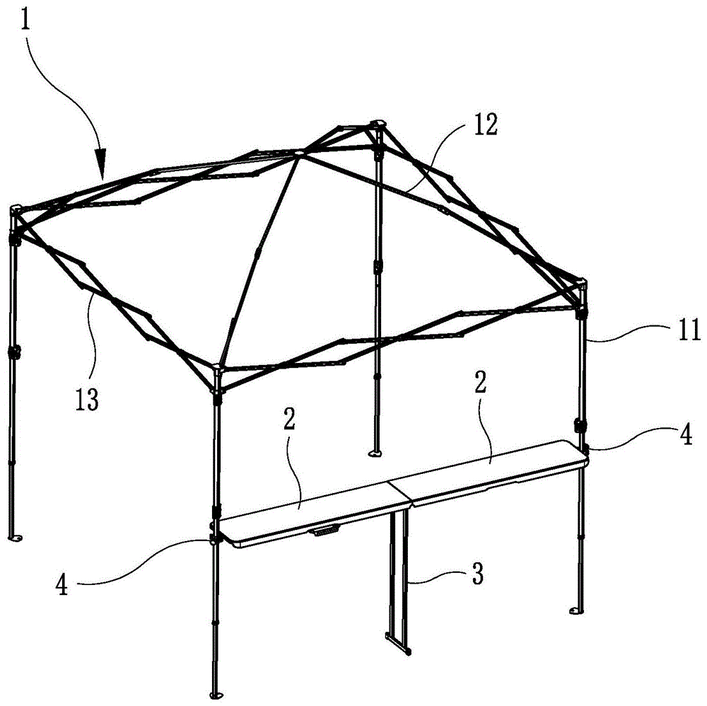 一种帐篷的吧台桌结构的制作方法