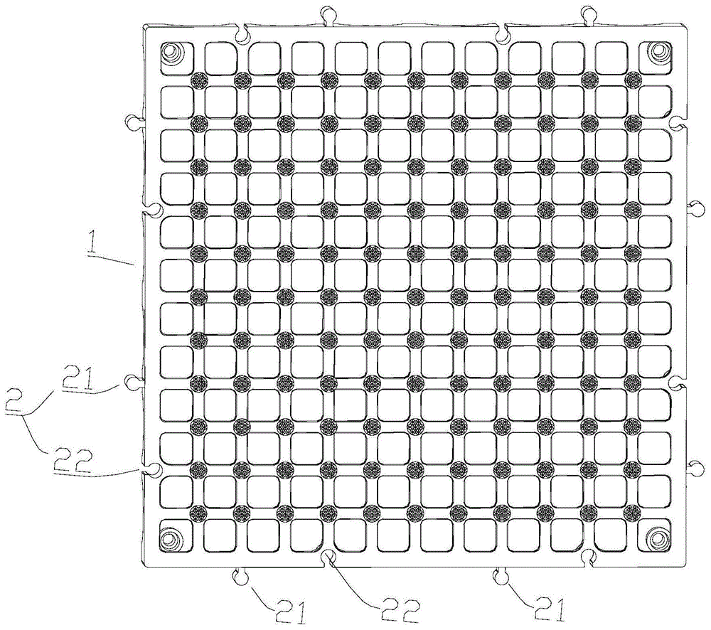 一种拼接格栅块及洗车房拼接地板的制作方法