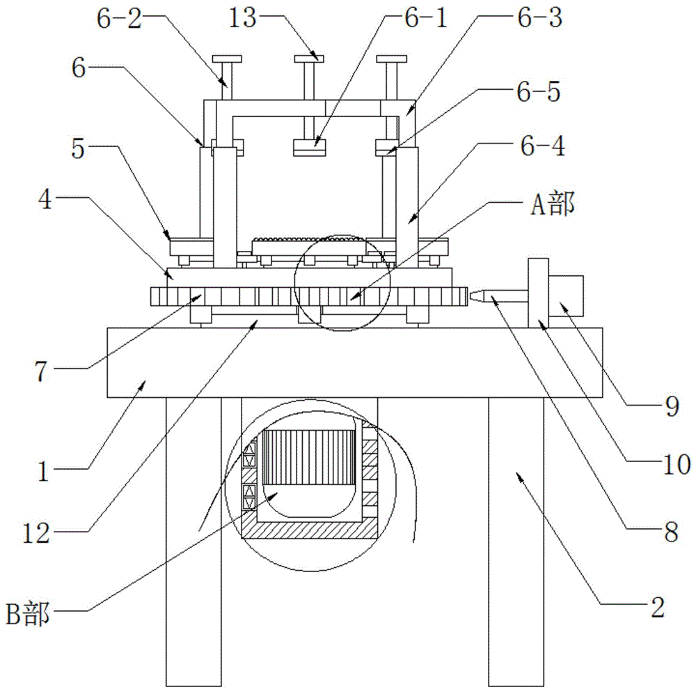 一种金属文物修复用旋转式固定平台的制作方法