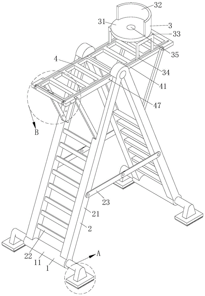 一种野外狩猎用多用梯的制作方法