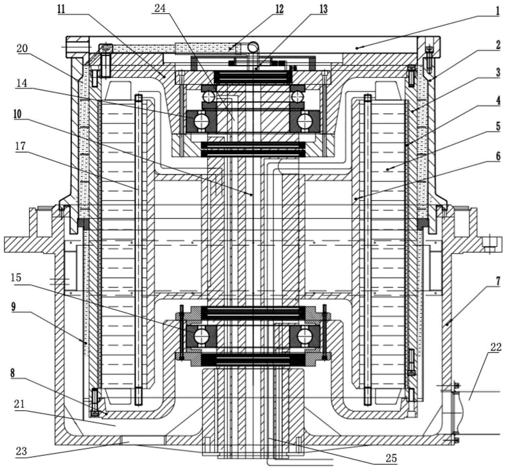 拉丝机大扭矩直驱电机结构的制作方法