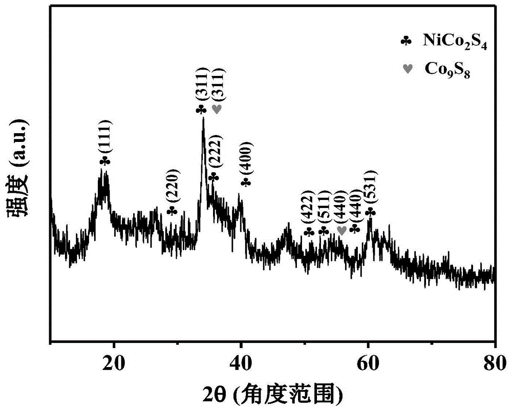MOF衍生的Ni-Co-S纳米颗粒生长在碳布上的复合电极制备方法及其应用与流程