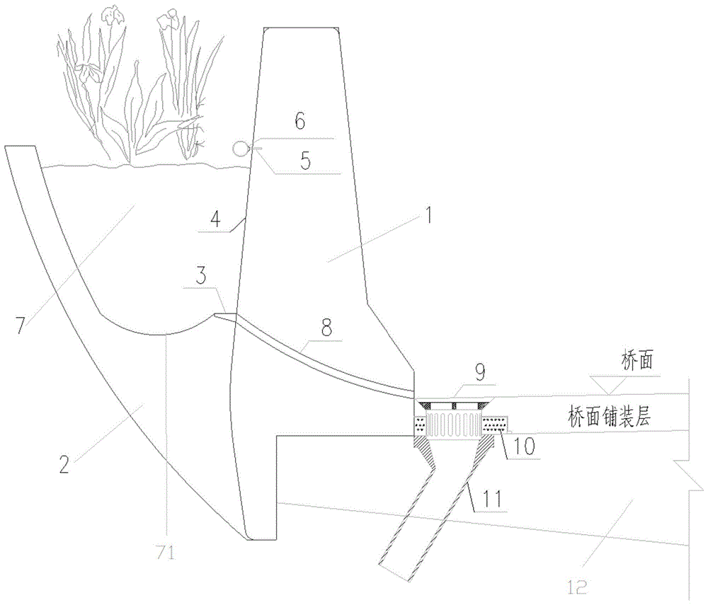 一种带栽种槽的墙式景观护栏的制作方法