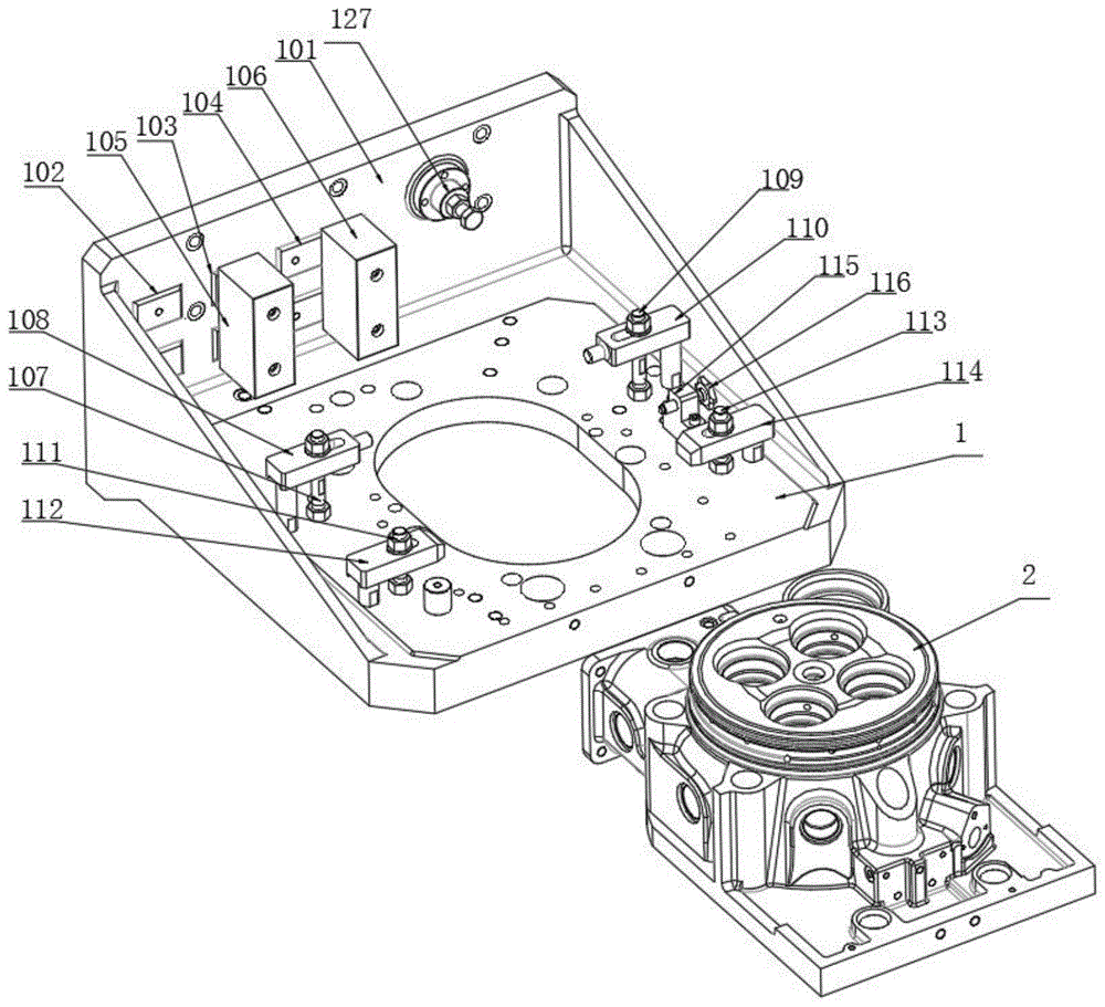 一种缸盖卧式加工兼容性夹具的制作方法