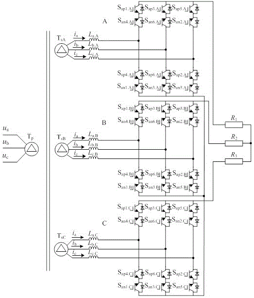 一种变压器隔离型三模块AC-AC矩阵变换器及其调制方法与流程