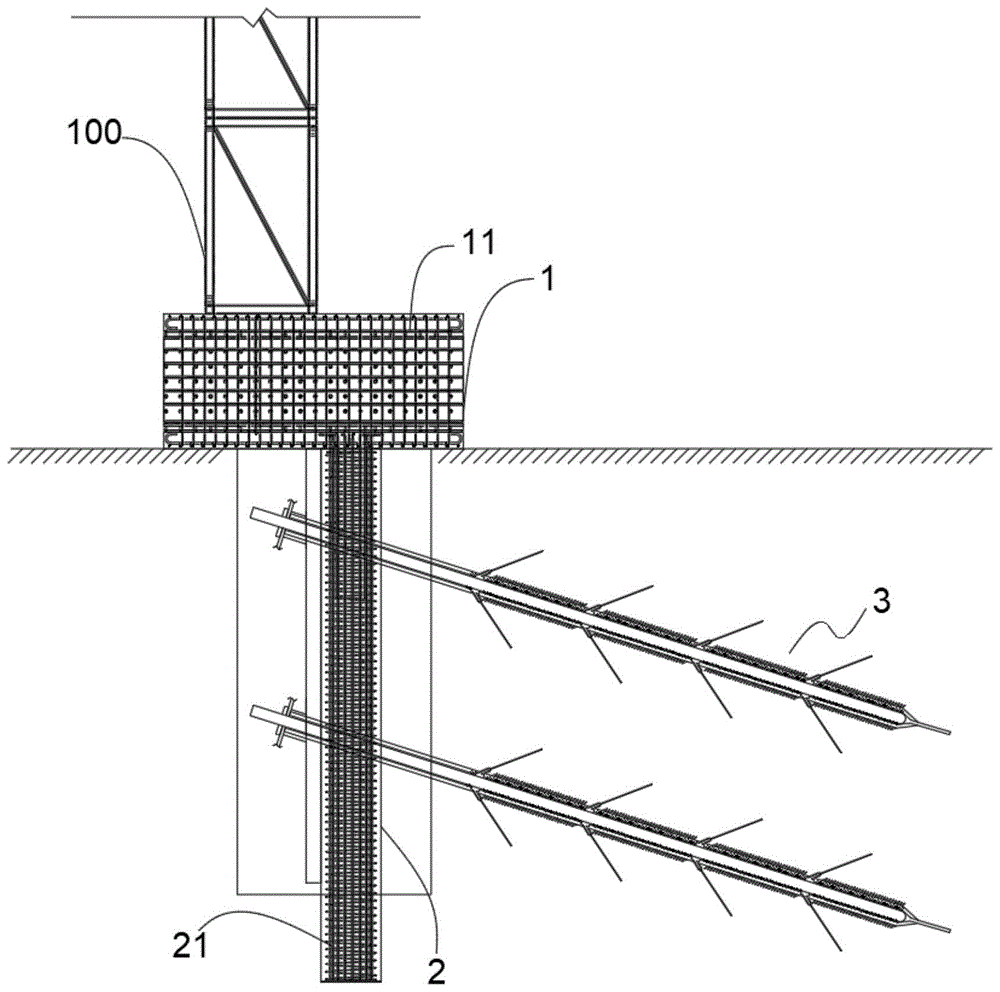 一种利用支护桩的组合式塔吊基础结构及施工方法与流程