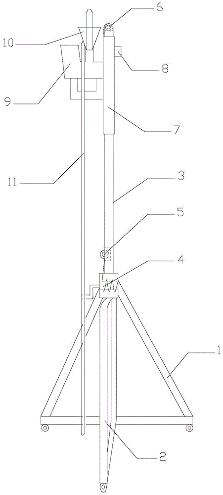一种打吊杆专用电锤提升支架的制作方法