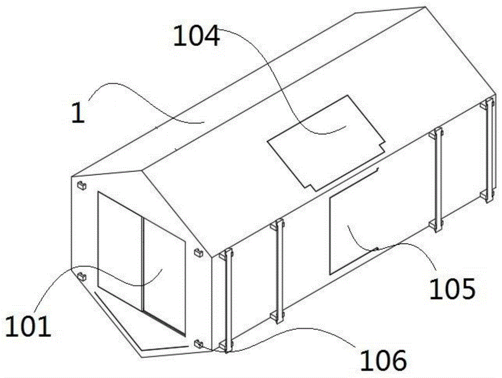 一种基于蜂巢模块化结构的集装箱房的制作方法