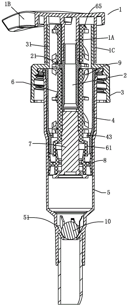 一种连接柱和主柱锁合的按压泵的制作方法