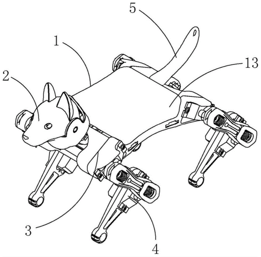 一种设有重心调节机制的四足机器犬的制作方法
