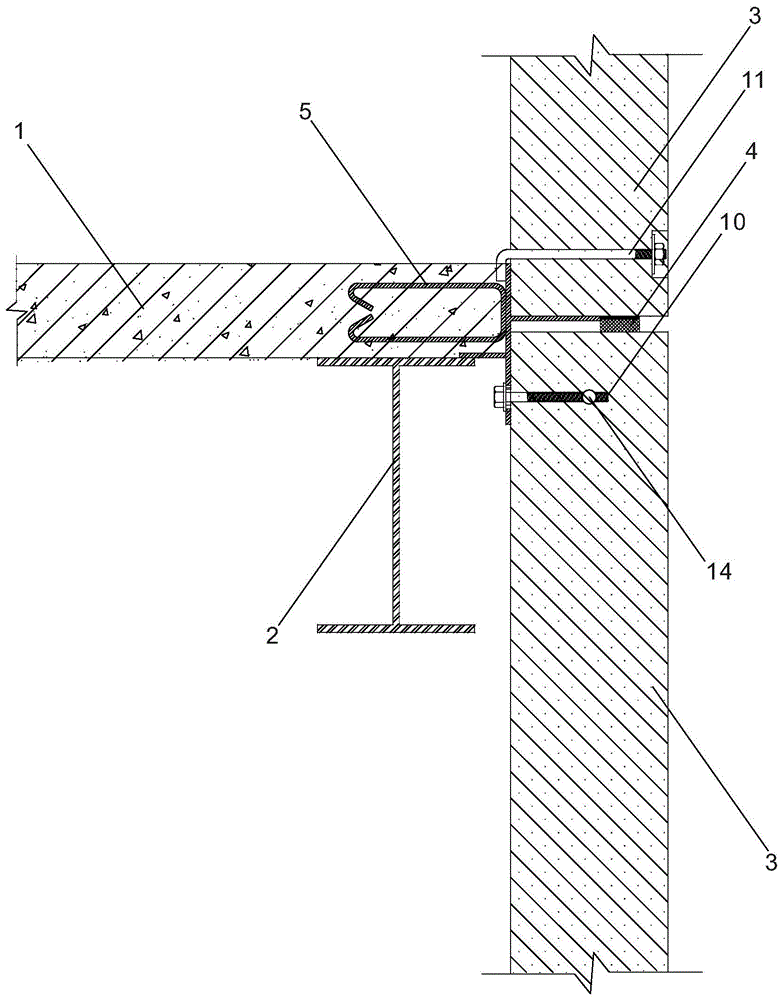 一种装配式钢结构建筑墙板顶面间隙处理结构及方法与流程