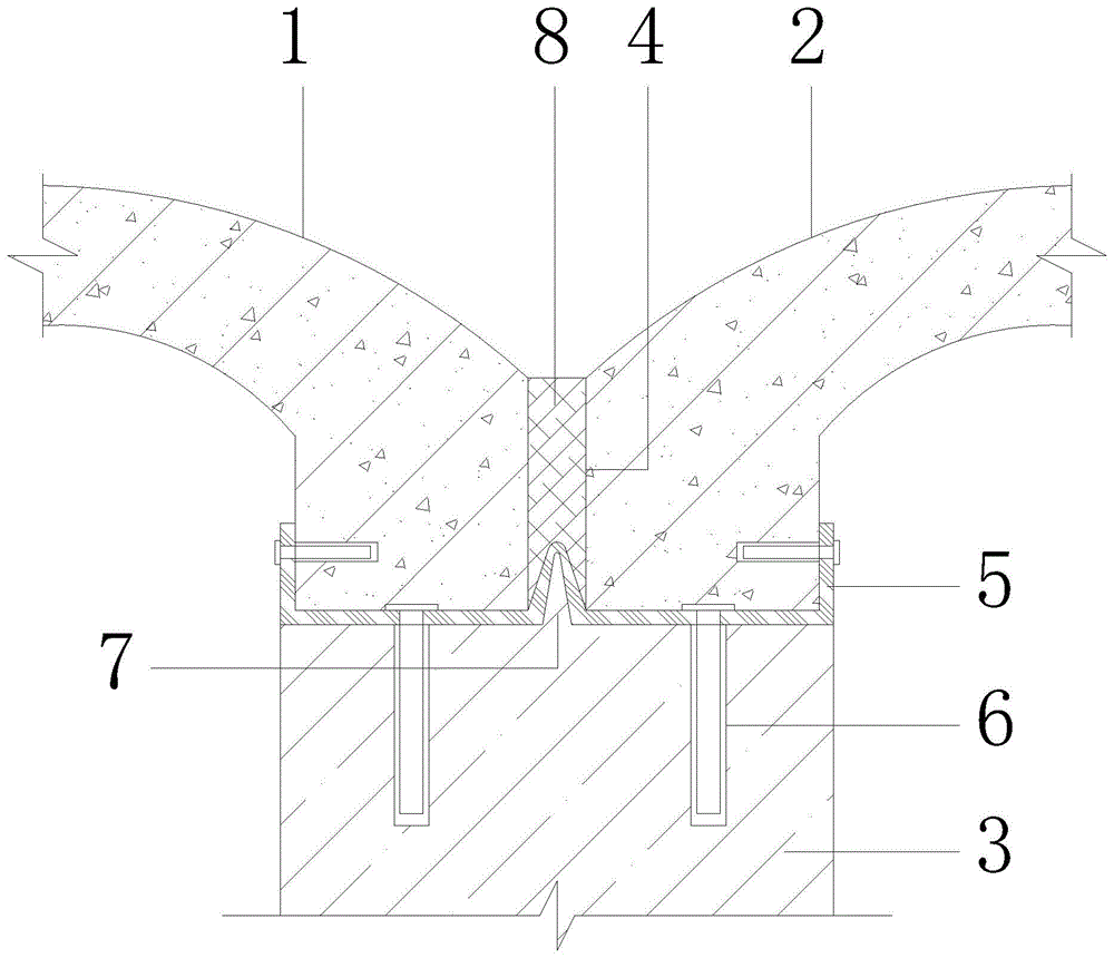 一种预制双拱桥中部连接节点结构的制作方法